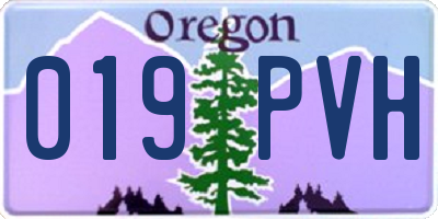 OR license plate 019PVH