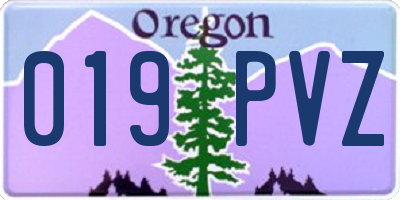 OR license plate 019PVZ