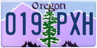 OR license plate 019PXH