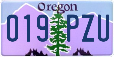 OR license plate 019PZU