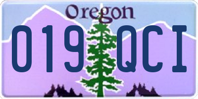 OR license plate 019QCI