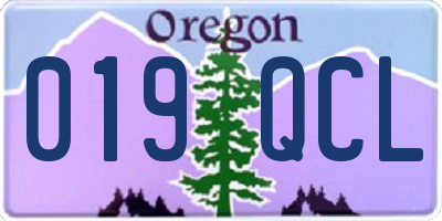 OR license plate 019QCL