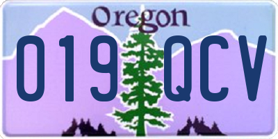 OR license plate 019QCV