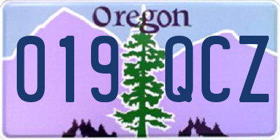OR license plate 019QCZ