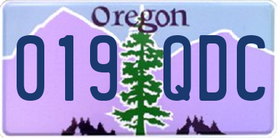 OR license plate 019QDC