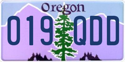 OR license plate 019QDD