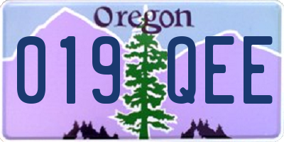 OR license plate 019QEE