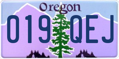 OR license plate 019QEJ