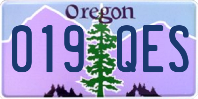 OR license plate 019QES