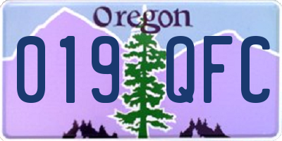 OR license plate 019QFC