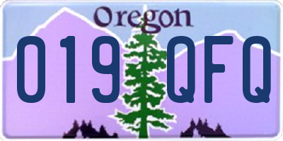 OR license plate 019QFQ