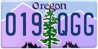 OR license plate 019QGG