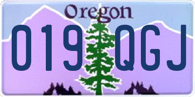 OR license plate 019QGJ