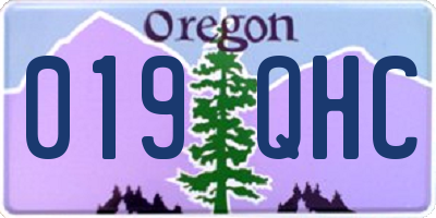 OR license plate 019QHC