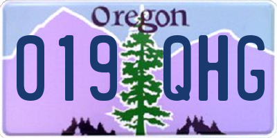 OR license plate 019QHG