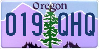 OR license plate 019QHQ