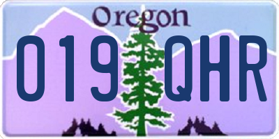 OR license plate 019QHR