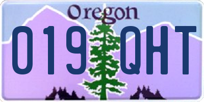 OR license plate 019QHT
