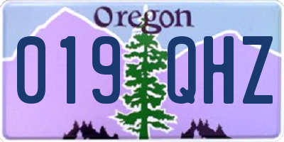 OR license plate 019QHZ