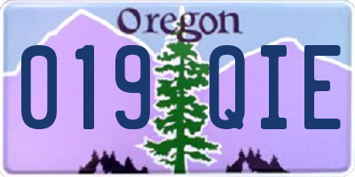 OR license plate 019QIE