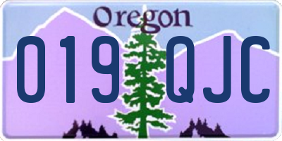 OR license plate 019QJC