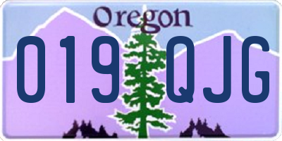 OR license plate 019QJG