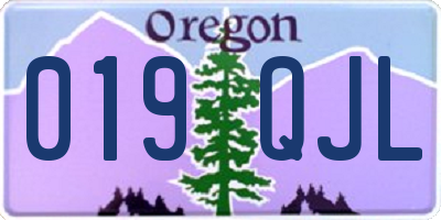 OR license plate 019QJL