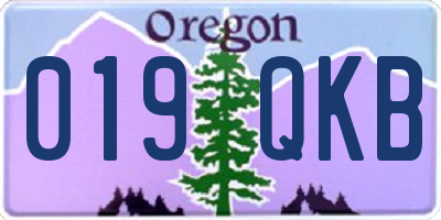 OR license plate 019QKB
