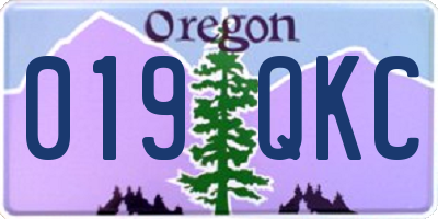 OR license plate 019QKC