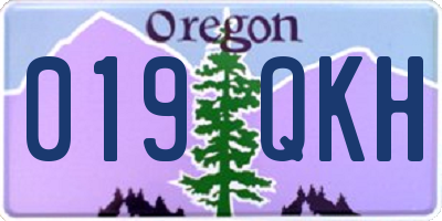 OR license plate 019QKH
