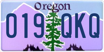 OR license plate 019QKQ