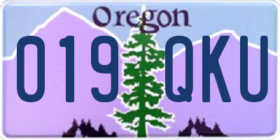 OR license plate 019QKU