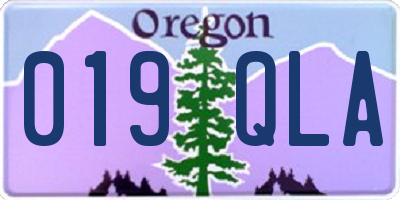 OR license plate 019QLA