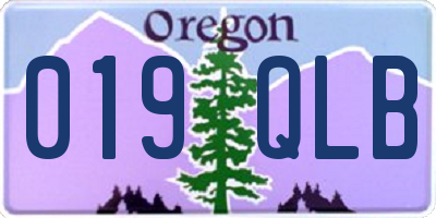 OR license plate 019QLB