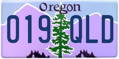 OR license plate 019QLD