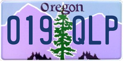 OR license plate 019QLP