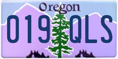 OR license plate 019QLS