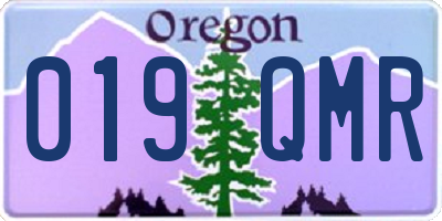 OR license plate 019QMR