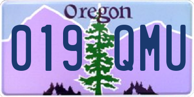 OR license plate 019QMU