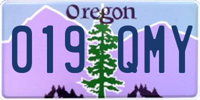 OR license plate 019QMY