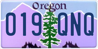 OR license plate 019QNQ
