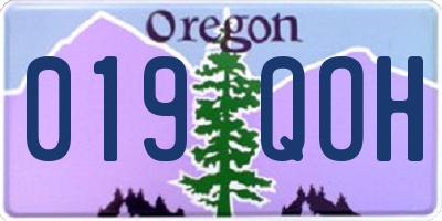 OR license plate 019QOH