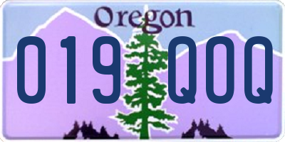 OR license plate 019QOQ