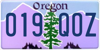 OR license plate 019QOZ