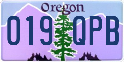 OR license plate 019QPB