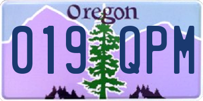 OR license plate 019QPM
