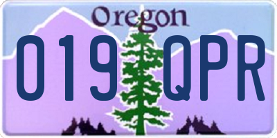 OR license plate 019QPR