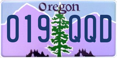 OR license plate 019QQD