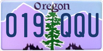 OR license plate 019QQU