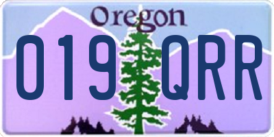 OR license plate 019QRR